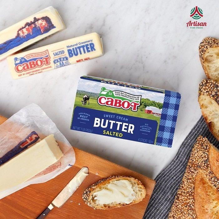 Bơ mặn là sản phẩm mà trong thành phần có chứa muối